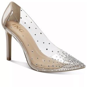 INC Katey Clear Vinyl Pumps